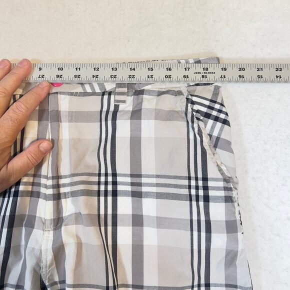 QuikSilver Edition Hybrid Short Men W36* All Cotton Black Grey Plaid Skater Surf - Picture 10 of 16